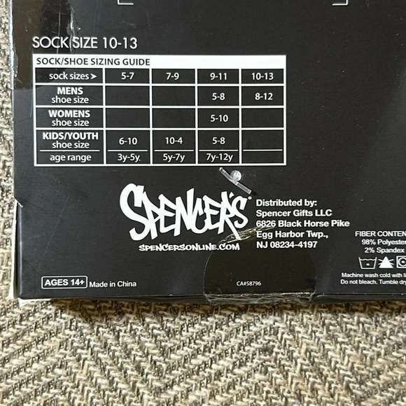 SPENCER’S GIFTS Character Collection Unicorn Knee Socks Socks 10-13 Unisexal - Picture 3 of 4